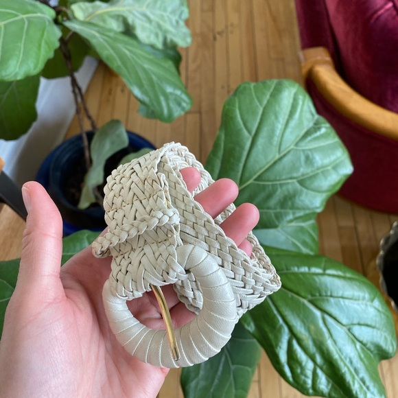 Vintage Accessories - Vintage Cream Woven Belt